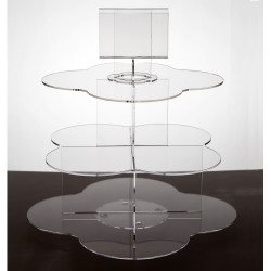 Espositore da banco circolare smontabile in plexiglass