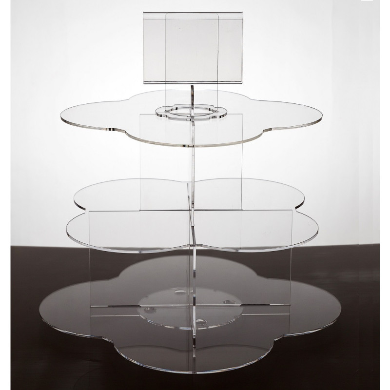 Espositore da banco circolare smontabile in plexiglass