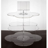 Espositore da banco circolare smontabile in plexiglass