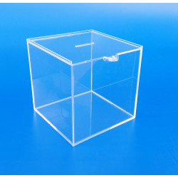 Salvadanaio in plexiglass trasparente su misura