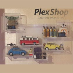 Libreria in plexiglass trasparente cubika
