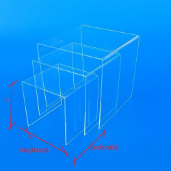 Tavolino a Ponte in plexiglass trasparente