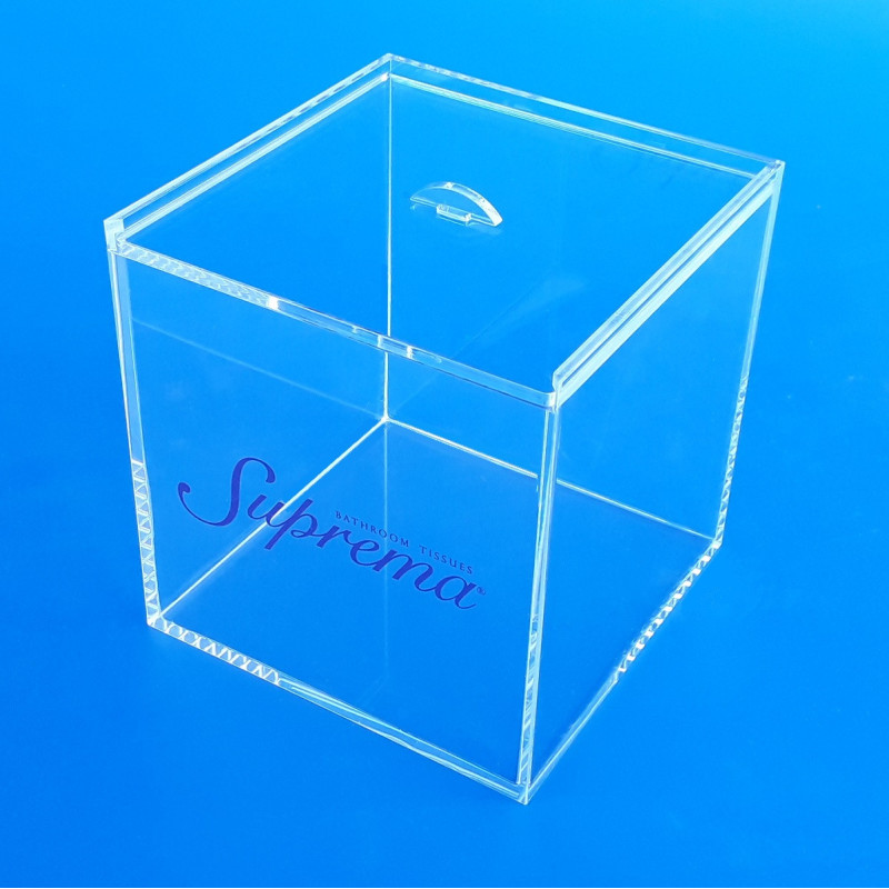 Scatole in plexiglass trasparente su misura personalizzata