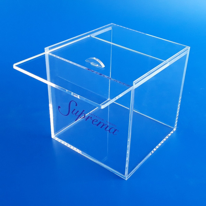 Scatole in plexiglass trasparente su misura personalizzata