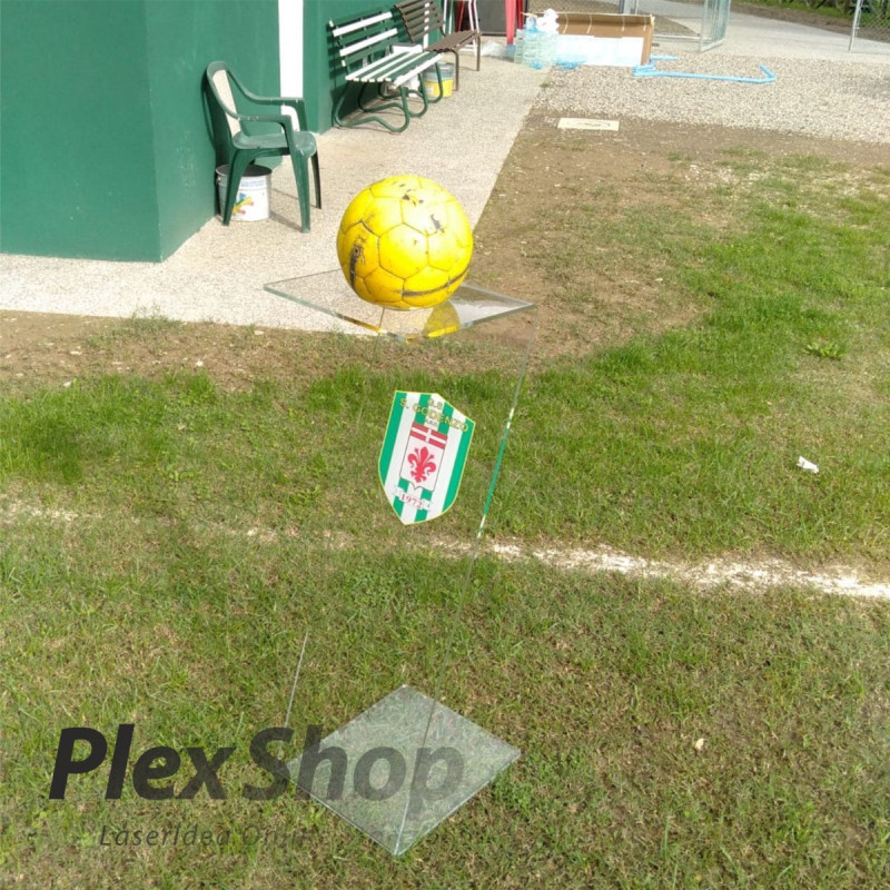 Espositore da pavimento in plexiglass per pallone