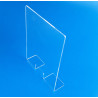 Divisorio parafiato in plexiglass ad L con passacarte