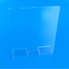Divisorio parafiato in plexiglass ad L con passacarte