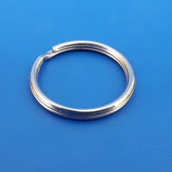 Anello portachiave Ø 25 mm in acciaio placcato argento