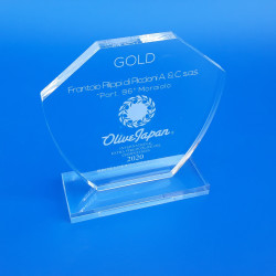 Trofeo in plexiglass personalizzato con incisione laser