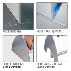 Totem in alluminio anodizzato argento