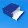 Confezione in cartoncino blu lucido