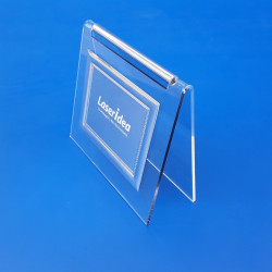 Targa da tavolo piegata in plexiglass