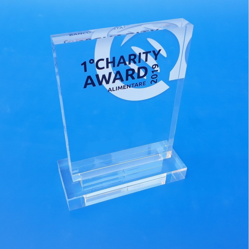 Trofeo in plexiglass personalizzato spess. 20 mm