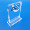 Trofeo in plexiglass personalizzato spess. 20 mm