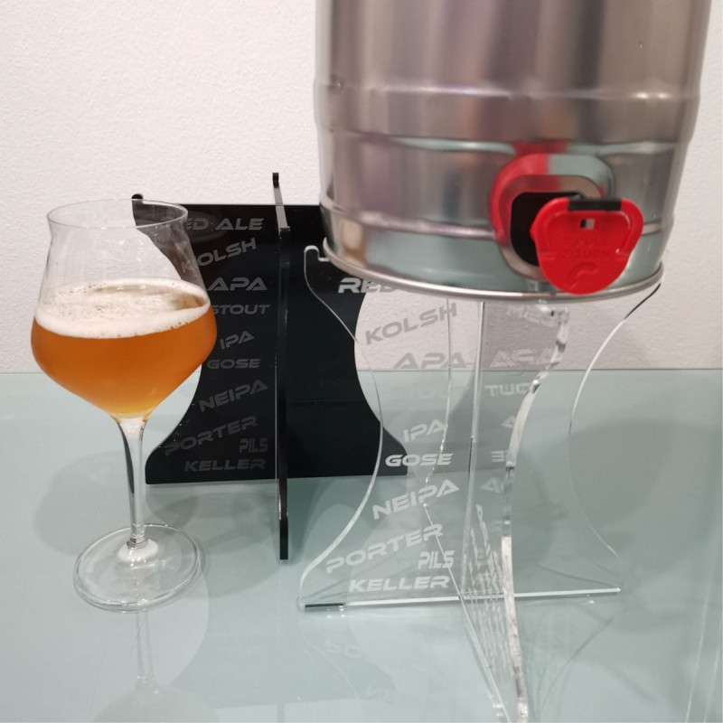 Porta fustino birra da tavolo in plexiglass