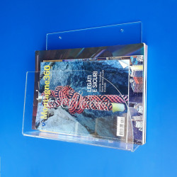 Porta riviste da muro in plexiglass da arredamento