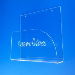 Porta riviste da muro in plexiglass da arredamento