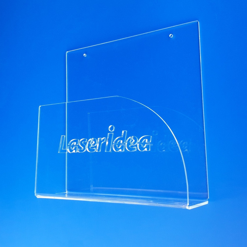 Porta riviste da muro in plexiglass da arredamento