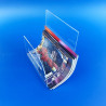 Porta riviste autoportanti da terra in plexiglass