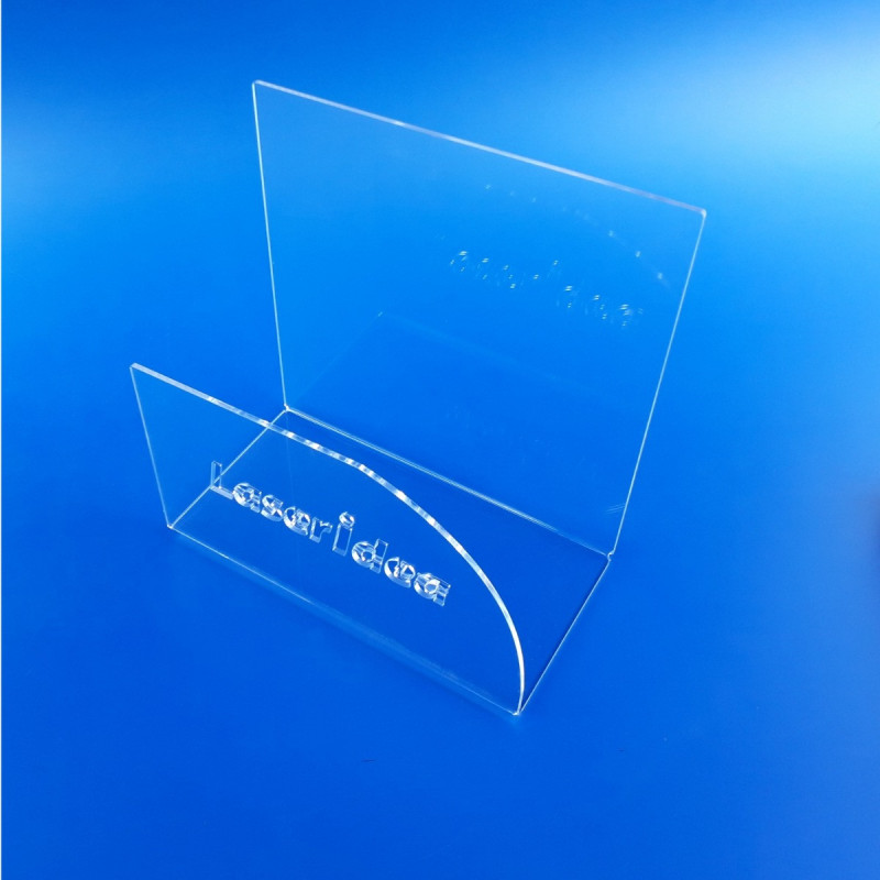 Porta riviste autoportanti da terra in plexiglass