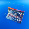 Porta riviste autoportanti da terra in plexiglass