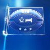 Insegna a bandiera in plexiglass stampata UV e led