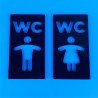 Targhette rettangolari intagliate per porta wc