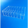 Scatola con scomparti fissi e coperchio in plexiglass