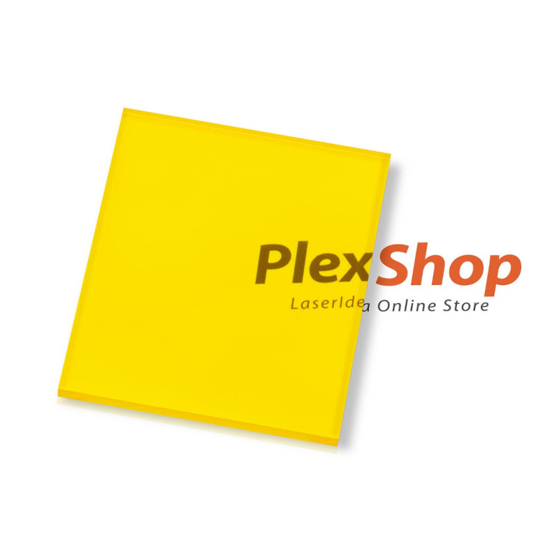 Lastra Plexiglass giallo lucido 720 tagliato su misura