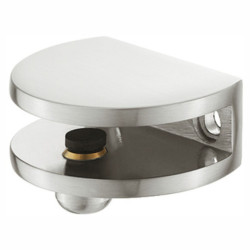 Reggi ripiano a morsetto per spessore piano 6-8 mm in acciaio inox