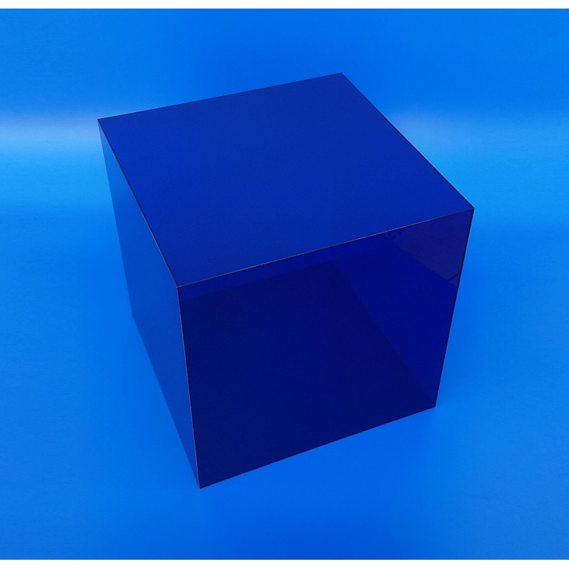Cubo plexiglass trasparente blu in promozione | Laseridea