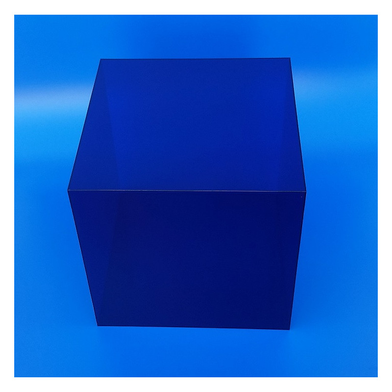 Cubo plexiglass trasparente blu in promozione | Laseridea