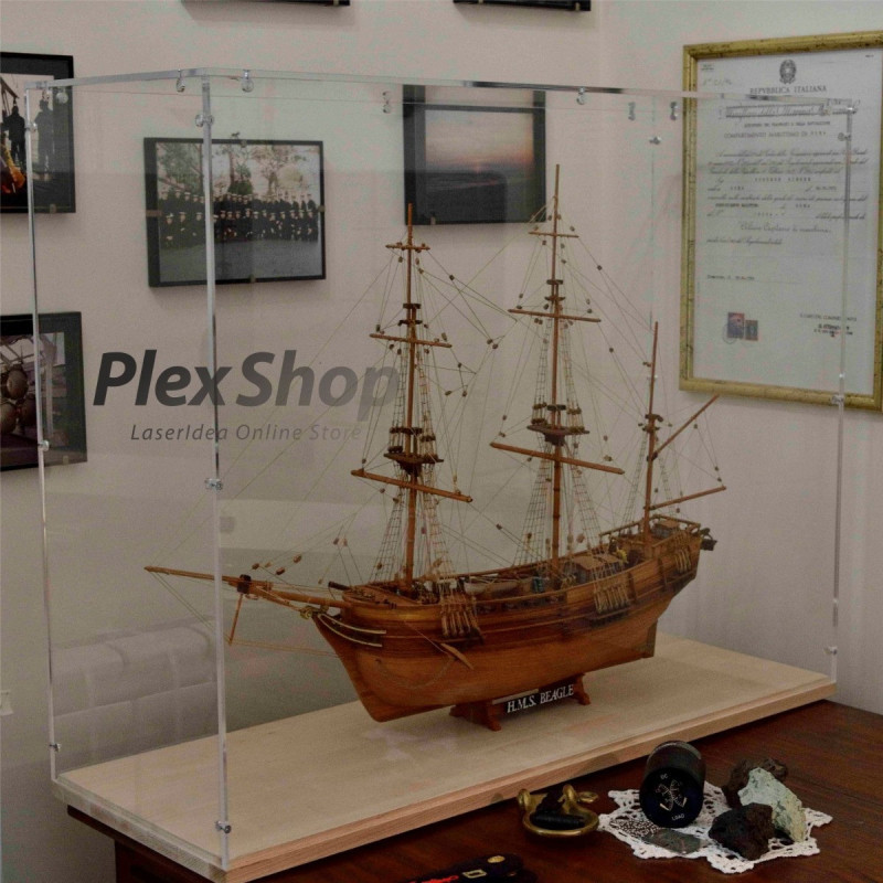 Teca in plexiglass smontabile per lego e modellismo