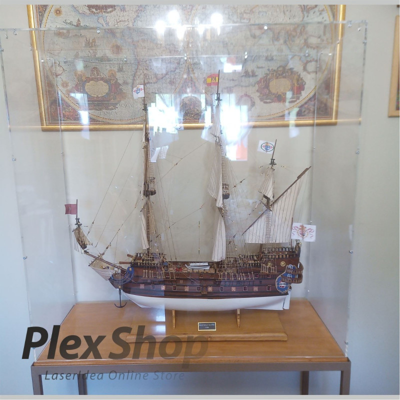 Teca in plexiglass smontabile per lego e modellismo