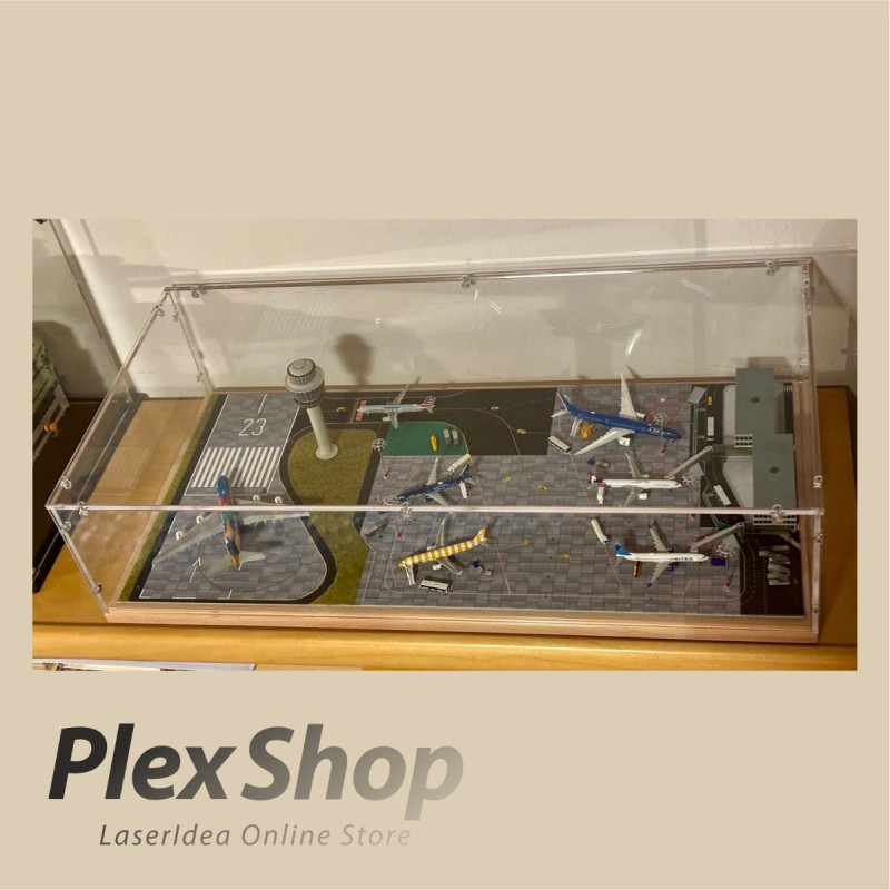 Teca in plexiglass smontabile per lego e modellismo