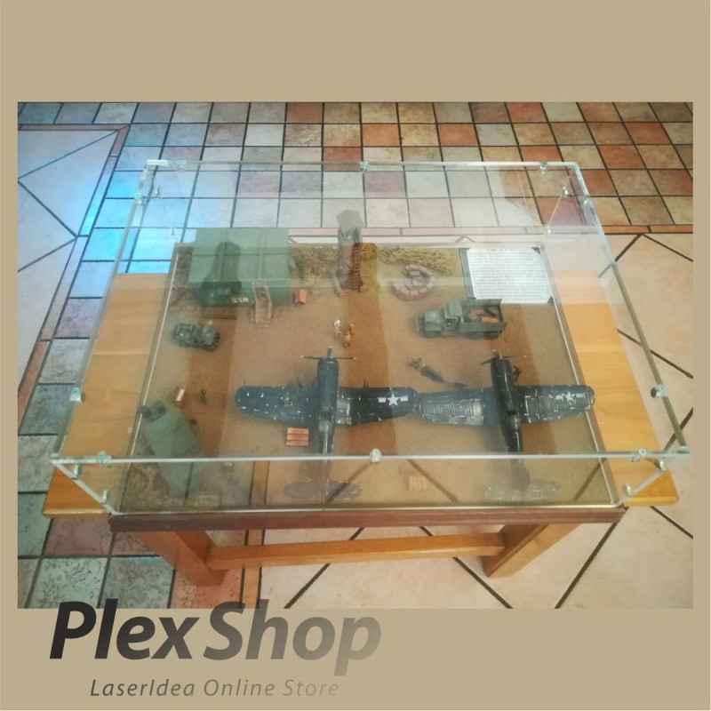 Teca in plexiglass smontabile per lego e modellismo