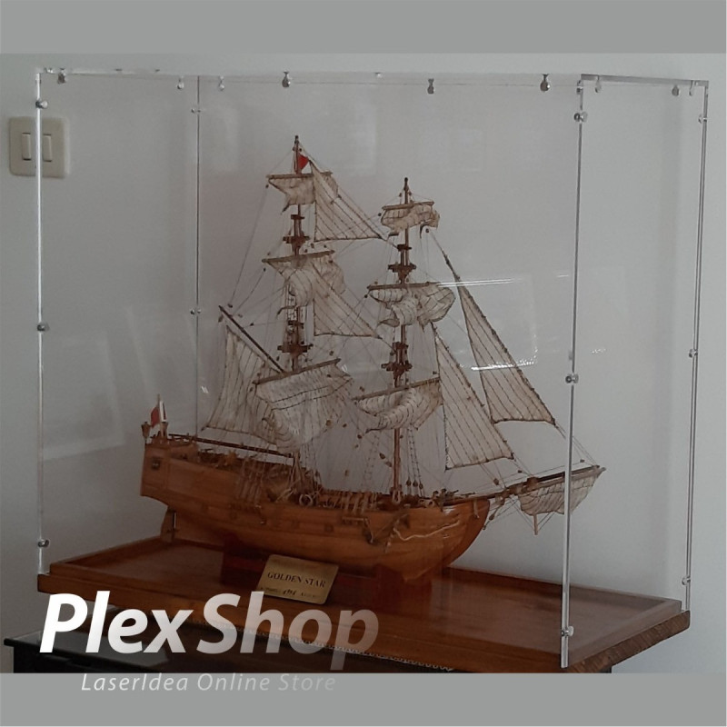 Teca in plexiglass smontabile per lego e modellismo