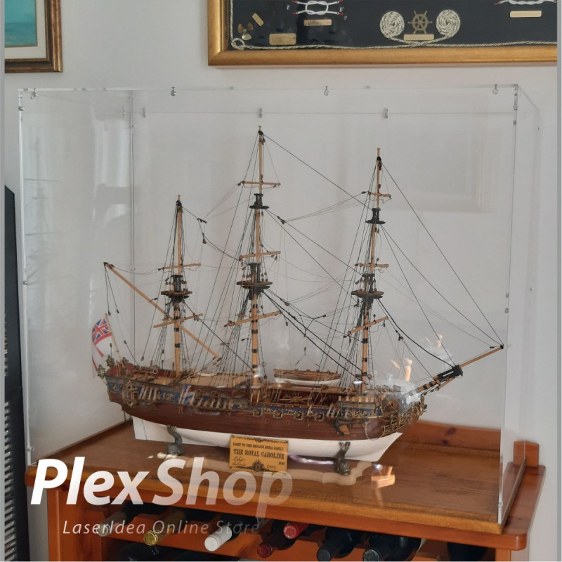 Teca in plexiglass smontabile per lego e modellismo