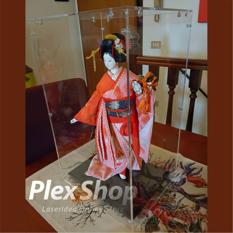 Teca in plexiglass smontabile per lego e modellismo