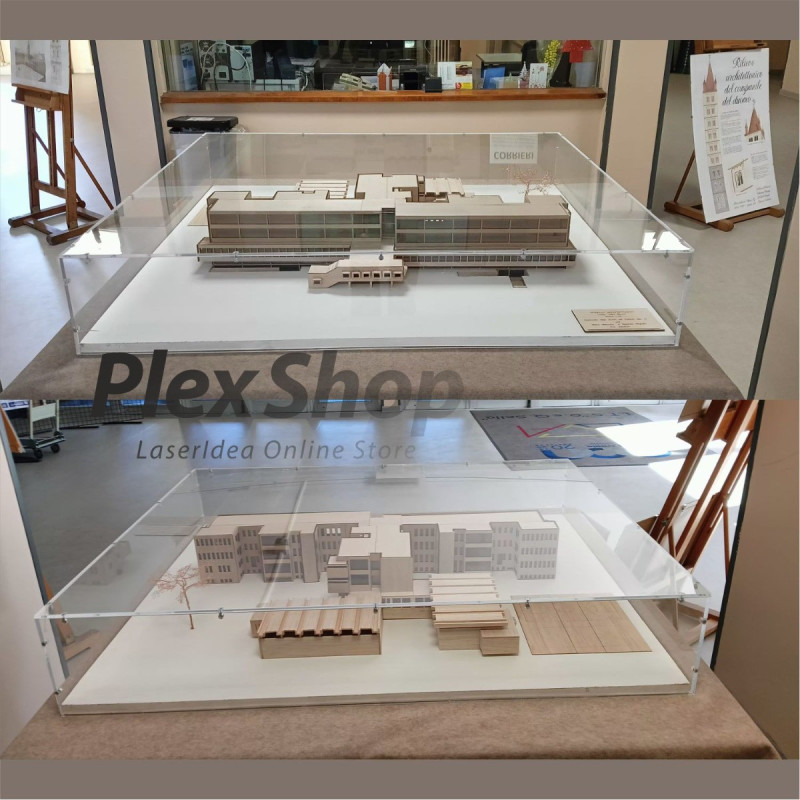 Teca in plexiglass smontabile per lego e modellismo