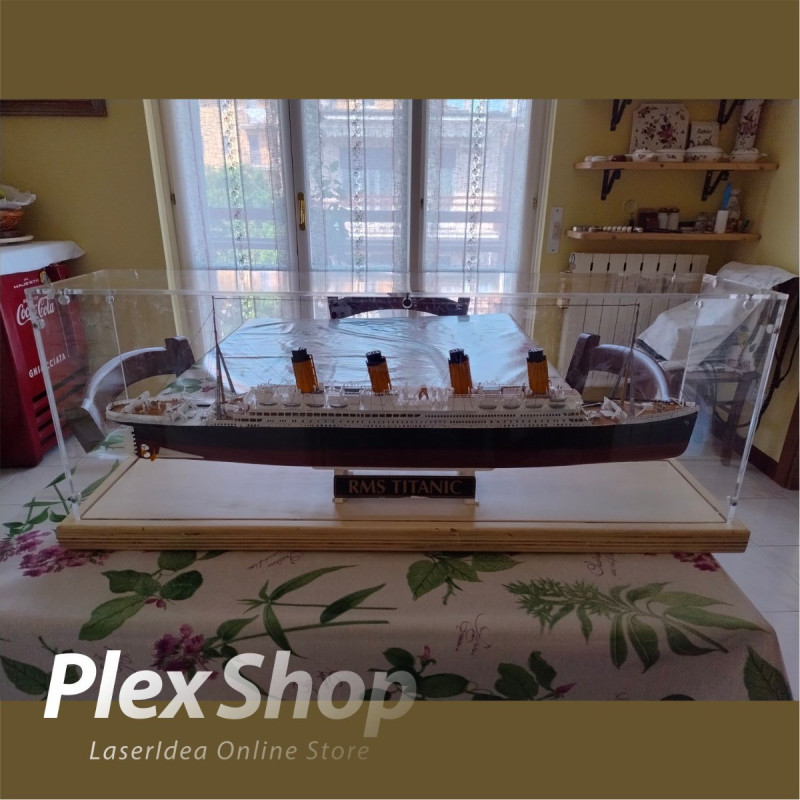 Teca in plexiglass smontabile per lego e modellismo
