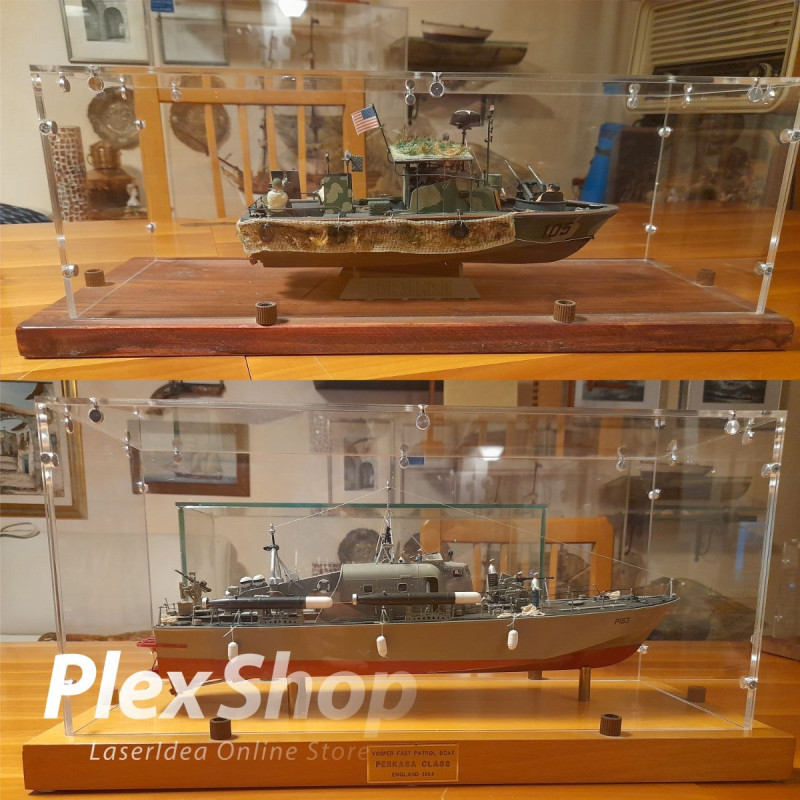 Teca in plexiglass smontabile per lego e modellismo
