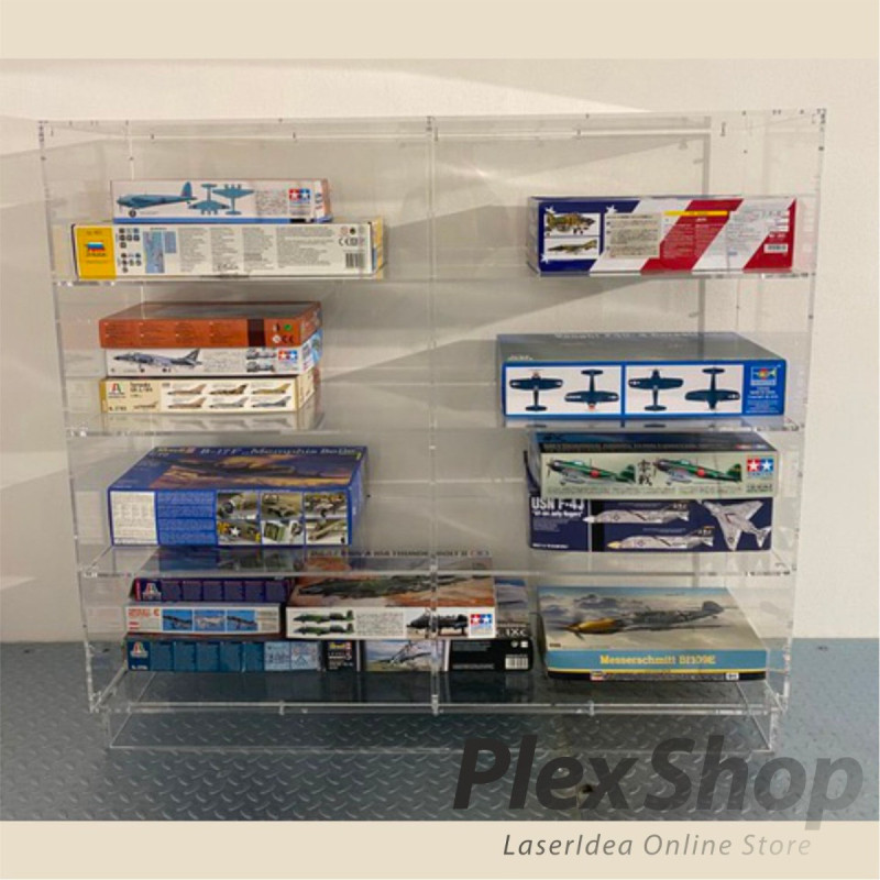 Teca in plexiglass smontabile per lego e modellismo