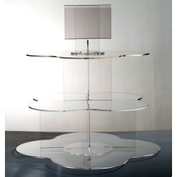 Espositore da banco circolare smontabile in plexiglass