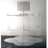 Espositore da banco circolare smontabile in plexiglass