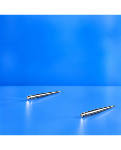 Due supporti da tavolo cromati da 8 × 71 mm senza targa, vendita al singolo pezzo