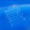 Espositore a scaletta da banco smontabile in plexiglass