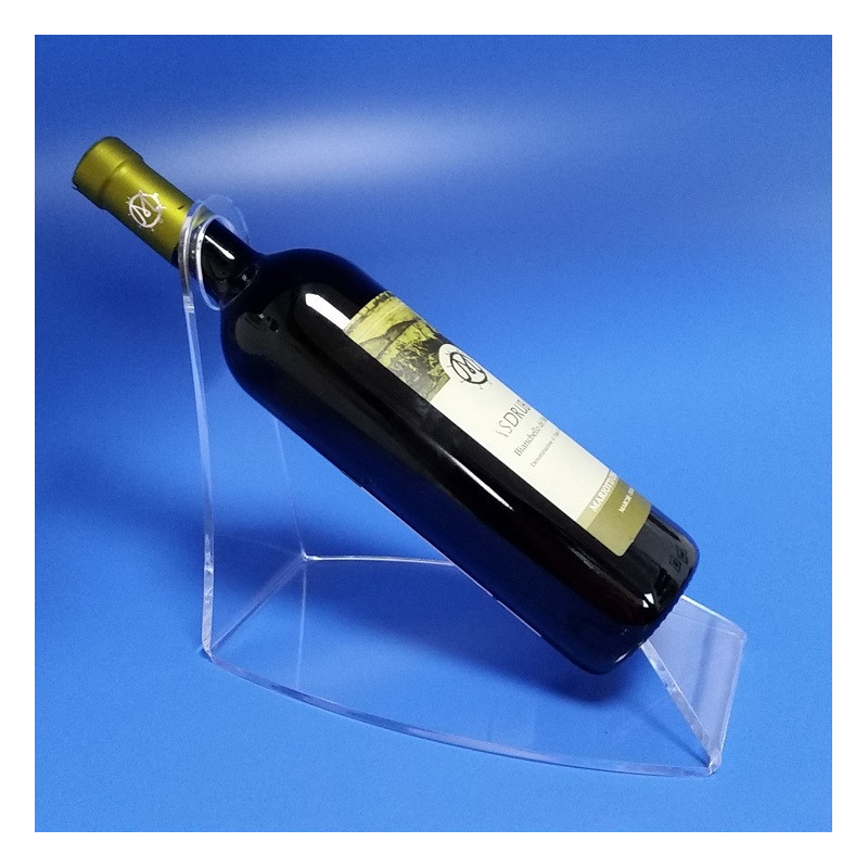 Portabottiglie vino in plexiglass trasparente | Laseridea