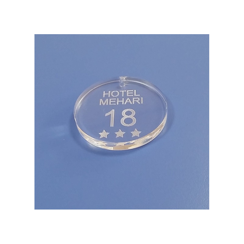 Portachiave in plexiglass per Albergo, Hotel e Promozionale