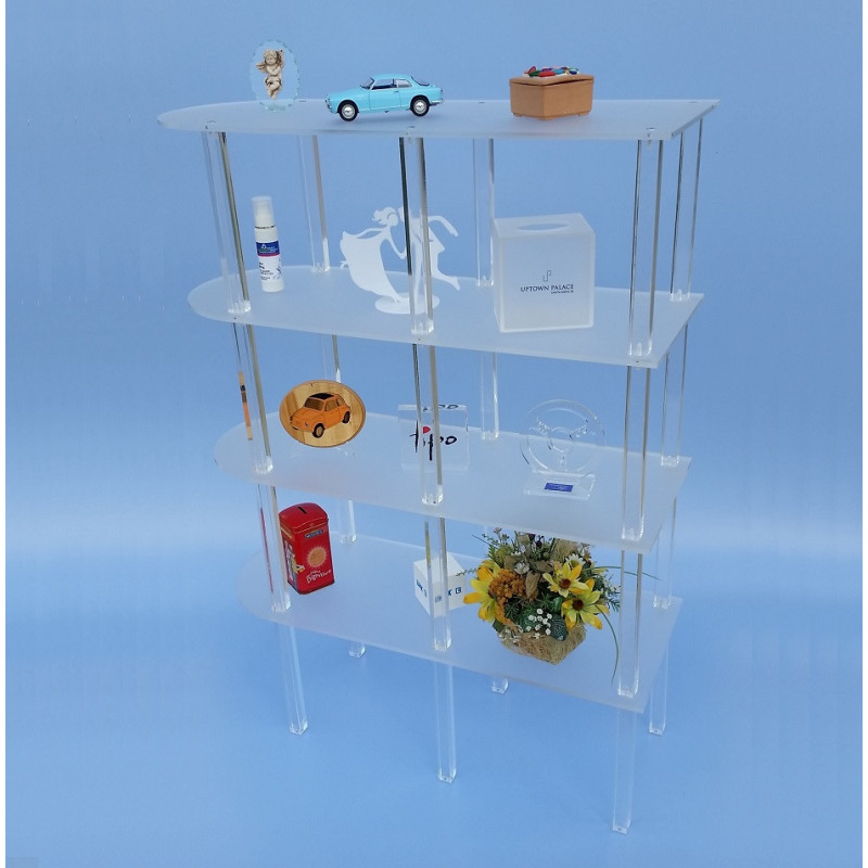 Espositore in plexiglass con ripiani satinati | Laseridea